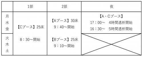 スケジュール