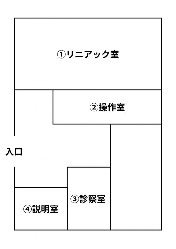 放射線部内　地図