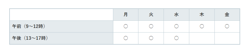 外来診察表